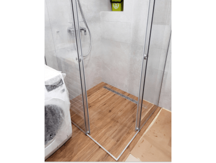 Осветленная матовая перегородка для душа