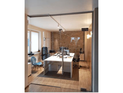 Ффисная перегородка стеклянная фото