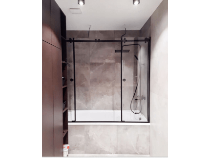 Душевая шторка с раздвижной дверью фото