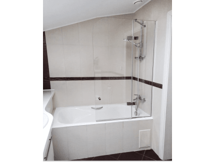 Шторка на ванну одностворная прозрачная фото 1