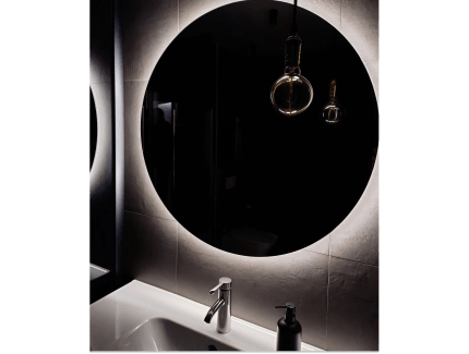 Подвесное круглое зеркало фото