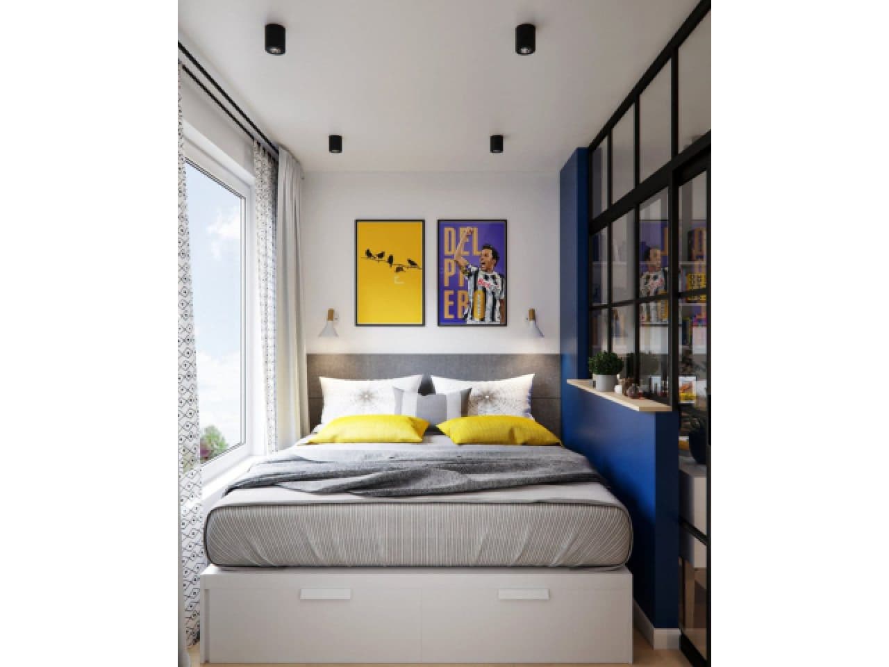 partitioning-for-isolating-the-bedroom Перегородка межкомнатная для изолирования спальной комнаты