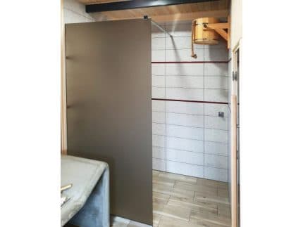 Душевое стеклянное ограждение одностворчатое фото