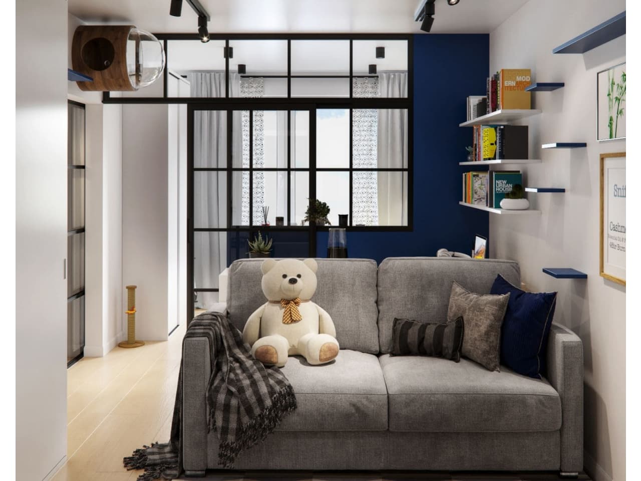 sliding-partition-to-divide-the-room-space Перегородка раздвижная для разделения пространства помещения