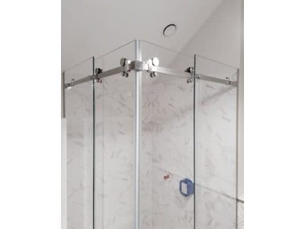 Раздвижной душевой уголок из осветленного стекла