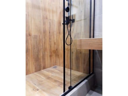 Перегородка угловая для душа из закаленного стекла