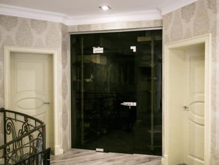 Перегородка для зонирования с маятниковой дверью фото